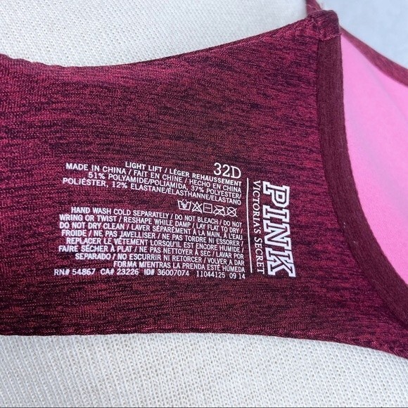 PINK Victoria's Secret Bra sz 32D * Campus Light Lift Underwire VS Space Dye - Picture 6 of 6